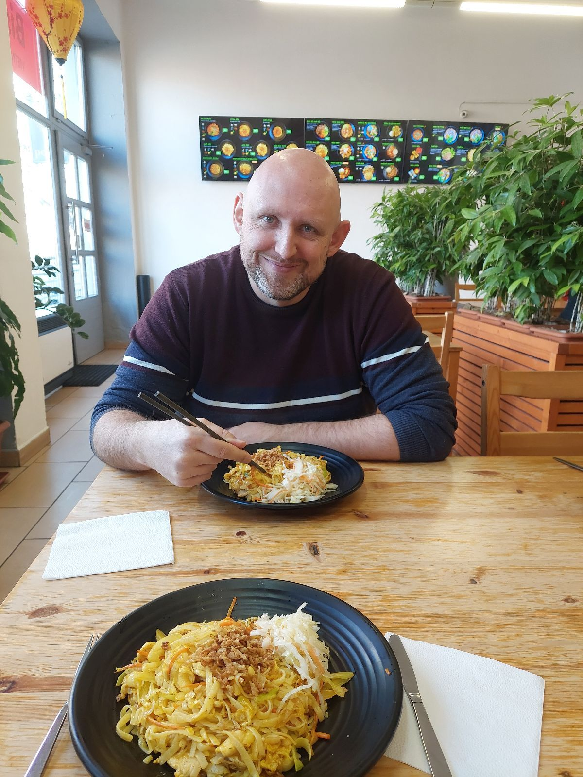 Jaroslav Kuboš při společném obědě